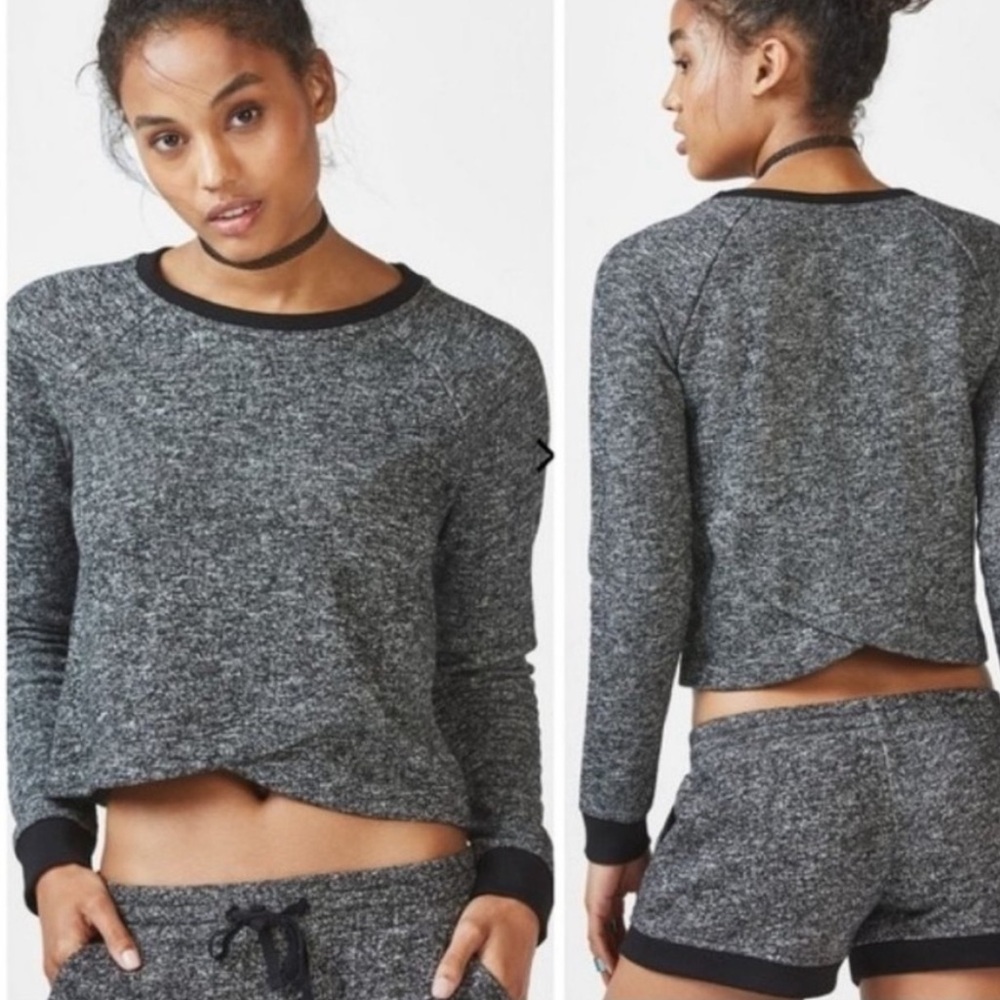 Fabletics Keeva Marled Pullover Layer Sweatshirt … - image 1